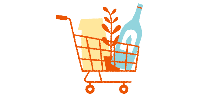 買いたいものは買い物かごへ