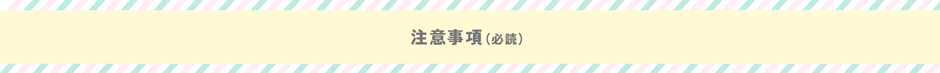 注意事項（必読）